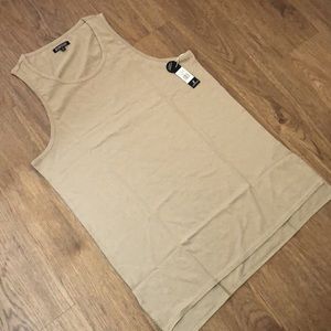NWT Elwood Split Hem Tall Tank in Burnt Sand
